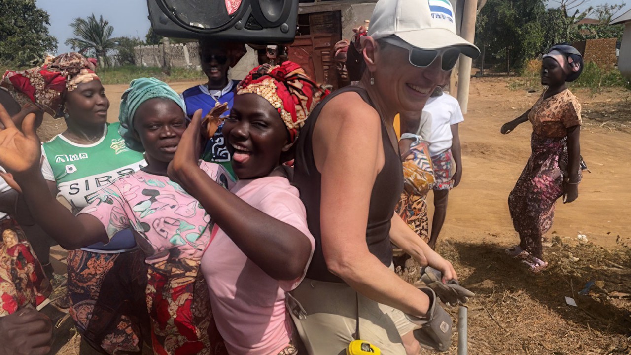 Music filled the air both in the trenches and on the road